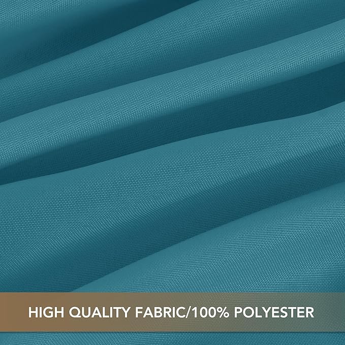 sancua Square Tablecloths 70x70 Inch, 2 Pack - Teal Fabric Table Cloth for Square or Round Tables, Washable Polyester Table Cover for Outdoor Party, Birthday, Decorative Display Tables