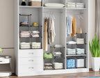 HOMIDEC 6-Cube Light Grey Cube Storage Organizer, Modular Storage Shelf with Hammer, Bin Cabinet Closet Bookshelf for Living Room, Bedroom, Office, Each Cube Size 11.8 x 11.8 inch