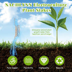 NACHLYNN 6 Pack Electroculture Plant Stakes Soft Copper Wire Long Copper Garden Stakes Pure Electro Culture Gardening for Gardening Growing Plants and Vegetables