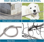 Metal Garden Hose 50 FT, Stainless Steel Hose, Water Hose with 10 Function Nozzle, No Kink & Tangle, Easy to Use & Store, Heavy Duty Lightweight Outdoor Hose