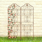 hogardeck 4 Packs 60 * 18 inch Metal Garden Trellis for Climbing Plants Outdoor,Heavy Duty,Gold Coating Rustproof Trellis for Rose, Vegetable, Flowers, Expandable,Perfect for Training Climbing Plants
