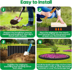 Corrugated Metal Garden Edging, Sturdy Tall Landscape Edging Borders, Perfect DIY for Flower Beds, Lawn and Pathway, Tree Surrounds, Paver Edges (Black, 10"×20FT)