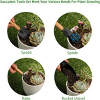 5Pcs Succulent Tools, Mini Garden Tools,Plant Potting Mat as Plant Accessories,Succulent Gardending Hand Tools Kit for Seedling Soil,Caring Succulent,etc,Gifts for Woman’s Gardening work(No Flowerpot)