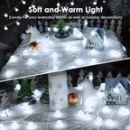 100LED Connectable String Lights Indoor Outdoor for Bedroom, 43ft White Christmas Lights with Remote & Timer, Plug in 8 Modes Waterproof Globe Fairy Light for Christmas Decor Room Classroom Wedding