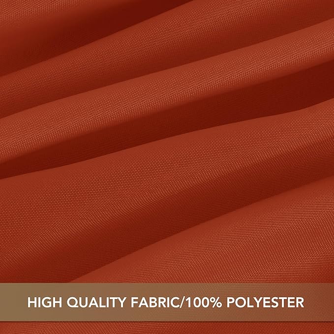 sancua Thanksgiving Square Tablecloths 60x60 Inch Rust, 2 Pack Fabric Fall Table Cloth for Square or Round Tables, Burnt Orange Washable Polyester Table Cover for Dinner, Holiday Party, Display Tables