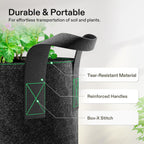 VIVOSUN 5-Pack 7 Gallon Plant Grow Bags, Heavy Duty Thickened Nonwoven Fabric Pots with Handles