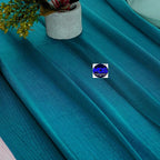 MDS 20 Pack 10ft Chiffon Table Runner 29 x 120 Inches Sheer Wedding Runner Romantic Rustic Table Runner for Wedding Decorations, Birthday Parties, Bridal Shower Party Arch Decor - Dark Teal