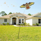 Bird Hawk Flying Kite with Pole Crop Protector Bird Scare Kites with 4m Pole - Owl Kite