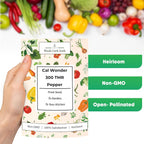 Woods Creek Seeds: Cal Wonder 300 TMR Sweet Pepper Seeds for Planting - Over 250 Heirloom Non-GMO California Wonder Bell Pepper Seeds for Planting Outdoors or Indoors for Home Plant Gardens