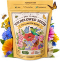Seedboy Wildflowers for Pollinators Seed Mix – 2 oz Bulk Wildflower Seeds - 40,000+ Non-GMO Seeds for Bees Butterflies Hummingbirds – 47 Varieties of Annual & Perennial Wild Flowers for Planting (2oz)