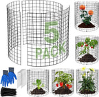 MWELLEWM 15Pcs Plant Protectors from Animals Metal Plant Cages for Outdoor Plants Plant Cage & Supports Keep Animal Out Garden Wire Mesh Protection from Rabbit Chicken Squirrel Tree Flower