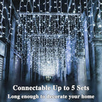 240LED 88Ft Connectable String Lights Indoor Outdoor Clear Wire | Cool White Christmas Lights | Twinkle Fairy Light Plug in with Timer for Bedroom Classroom Wedding Tree Patio Decor
