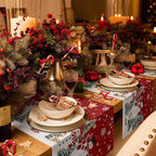 Christmas Snowman Cotton Linen Table Runner for Dining Kitchen, Xmas Tree White Snowflakes Winter Wedding Outdoor Party Tablerunners Decoration, Dresser Scarf Coffee Tablecloth Runners 13x90 Inches
