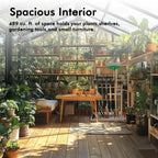 8X10FT Enhanced Aluminum Walk-in Greenhouse for Outdoors with Thermometer