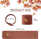 APTWOW Leather Napkin Rings Set of 12 - Fall Thanksgiving Napkin Rings Bulk, Brown Vintage Farmhouse Napkin Holder for Wedding Party Birthday Banquet Table Decor and Daily Use