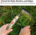 HONEN Japanese Left-Handed Nejiri Kama Weeding Sickle, Sharp Composite Steel Hand Weeder for Precise Weed Removal in Tight Spaces, Wood Handle, Made in Japan