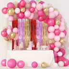 2 Pack Valentine Foil Fringe Backdrop Curtains, Tinsel Streamers Party Decorations, Fringe Backdrop, Door Shimmer for Valentine or Birthday Party