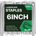 Landscape Staples 6inch,11Gauge Galvanized Lawn Staples, Sturdy Garden Stakes for Effortlessly Securing Weed Barrier Fabric,Ground Stabilization, and Tackling Outdoor Yard Work,Decorations