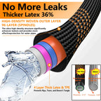 Flexible Garden Hose 100 FT, Ultra Lightweight Water Hoses w/10 Function Sprayer and 3/4" Brass Fittings, Kink-Free, Sturdy, Abrasion Resistant for Yard, Lawn, Outdoor and Gardening(Black Orange)