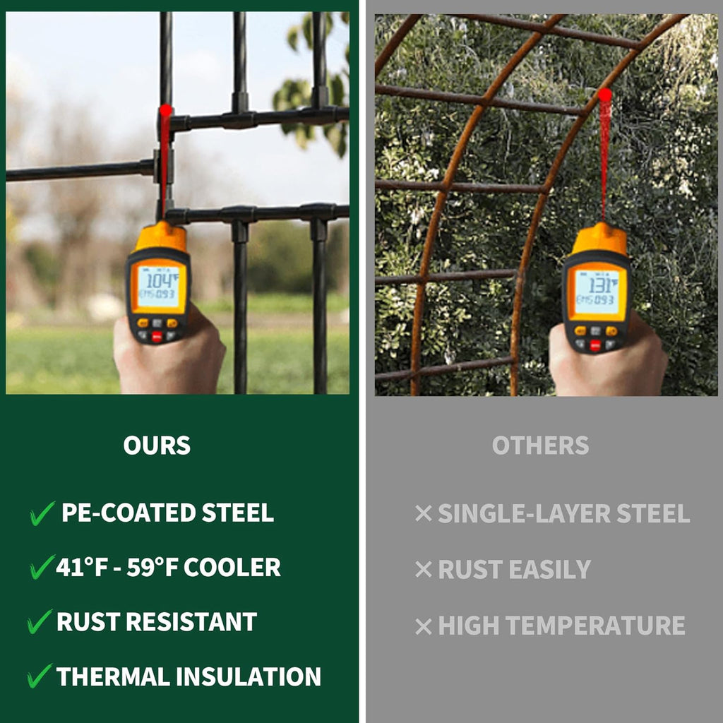 Half Garden Arch Trellis, Trellis Arch for Climbing Plants Outdoor, 7.9FT MetalGarden Arbor, Garden Trellises for Patio Lawn Backyard, Large Garden Archway Decoration Black 23.6" x 94.5in