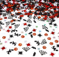 Halloween Party Table Scatter Confetti, 3000 Pcs Pumpkin Spider Bat Star Foil Metallic Confetti for Halloween Party Table Decorations