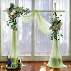 MDS Halloween Chiffon Draping Fabric - 1 Panel, 30" Wide x 75ft Long - Sheer Spooky Arbor & Canopy Drapery for Haunted House Backdrops, Party Ceilings, DIY Costumes & Themed Events - Sage Green