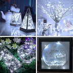 10 Pack Fairy Lights Battery Operated - 7ft 20 LED Twinkle Lights Copper Wire Mini String Lights Firefly Lights for Mason Jars DIY Crafts Christmas Centerpiece Table Decor, Warm White & Cool White