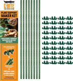 Plant Support Maker Kit – Modular Trellis Building System with Short Stakes & Extra Clips – Compatible with Standard Garden Stakes – Build Custom Plant Supports for Indoor or Outdoor Use