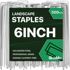 Landscape Staples 6inch,11Gauge Galvanized Lawn Staples, Sturdy Garden Stakes for Effortlessly Securing Weed Barrier Fabric,Ground Stabilization, and Tackling Outdoor Yard Work,Decorations