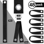 48 Pcs 15.74 Inches Tree Straps for Staking with Grommet Heavy Duty Young Tree and Plant Supports Stakes for Guying Staking Newly Planted Sapling Straight and Hurricane Protection(Black)
