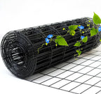 Black Metal Garden Fence, 60inch(H) x 100ft(L), 2 inch x 4 inch,12.5GA 2/3/4/5/6 Ft Tall Chicken Wire PVC Coated Welded Wire Mesh Roll for Dogs Border Yard Vegetable Plant Protection Poultry Netting