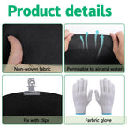 Mizelu 2 Sets 4 x 2 x 1 ft Raised Garden Bed Liner Bag, Breathable Grow Bed Fabric Liners with Clips and Gloves, Garden Box Non Woven Bag for Outdoor Plants Growth Keep Soil Isolation (No Garden Bed)