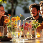 12pcs Glass Vase Cylinder Vases for Centerpieces Small Flower Glass Clear Vases Home Decor Centerpiece Table Flower Vase Decorations for Home＆Wedding Decoration 6 Inch Tall