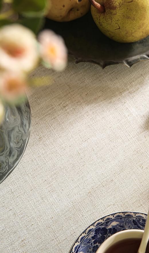 patdrea Designer Blue Square Tablecloth Table,Vintage Linen Leaves Floral Pattern Floral Tablecloths,French Table Cover Cloth Fall Decor for Kitchen Dining Christmas,Thanksgiving,67"x67"-Ivar B