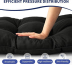 IPYNBAP Outdoor Bench Cushion, 48x18x5 Inch, Waterproof Bench Cushion for Outdoor/Indoor Furniture, Tufted Patio Bench Seat Cushion, Fade Resistant Outdoor Cushions for Porch Swing Couch, Black
