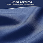 Navy Blue and White Shower Curtains for Bathroom, Ombre Indigo Royal Light Blue Cloth Fabric Shower Curtain Set with 12 Hooks Royal Indigo Bathroom Decor 72 x 72