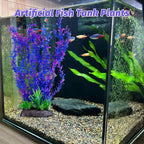 Hamiledyi Aquarium Plastic Plants Aquarium Decor Artificial Fish Tank Plants,Tall Fish Tank Decorations, Extra Large Aquarium Plant 20.4-inch Tall,1PCS