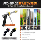 PetraTools Battery Powered Backpack Sprayer 4 Gallon - 8 Hours Long Battery Life & Padded Straps for Comfort - HD4000 Electric Backpack Garden Sprayer with 9 Spray Nozzles (HD4000 ProSeries with Cart)