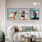 VCK 24x30 Poster Frame Set of 4 - Walnut, Gallery-Quality Wood Picture Frames, 1.1-Inch Wide Border, Polished Plexiglass, Vertical or Horizontal Wall Display for Photo/Art/Prints, Walnut