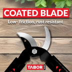 TABOR TOOLS GL18A Small Bypass Lopper, Short Bypass Tree Trimmer, Chops Branches with Ease, Branch Cutter with 1.25 Inch Clean Cut Capacity.
