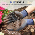 Gardening Gloves for Men 6 Pairs, Garden Gloves for Pruning Flower Rose, Weeding, Digging, Raking, Flower gloves with Rubber coating (Medium, Grey)