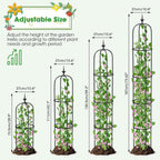 Tower Obelisk Garden Trellis for Climbing Plant，73.6inch Rustproof Metal Potted Plant Climbing Support for Indoor Outdoor Flowers Vegetable Fruits Vines Support (2Pcs)