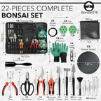 Bonsai Toolkit - Mini Garden Tools, Bonsai Wire Kit, Repotting Mat for Indoor Plants, Bonsai Tools, Succulent Tools, Bonsai Tree Kit Tools for Beginners, Bonsai Turntable, Transplanting Tool