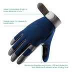 COOLJOB Thorn Proof Garden Gloves with Touchscreen Fingers for Men, Rose Pruning Work Gloves with Palm Cushion for Gardener, Farmer and Landscaper (Navy 1 Pair Large)