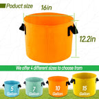 10-Gallon Fabric Grow Bags (7 Pack of Mix Colors) with Handles for Potato Tomato Flower and Vegetables
