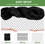 Bird Netting - 100'x100' Heavy Duty Nylon Garden Netting with 2' Mesh for Chicken Coop, Fruit Tree Protection Against Squirrels and Deer
