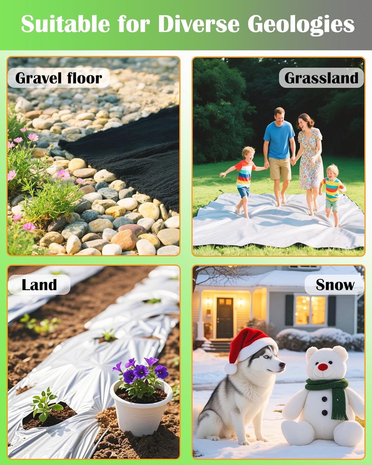 50PCS Landscape Staples + 1 Pick Hook, 6-Inch Yard Stakes, Galvanized Circle Top Landscape Fabric Pins, Grip Than U-Shape Weed Barrier Stake, Metal Garden Staple for Plant Cover/Lawn/Fence/Tent/Ground
