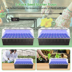 120-Cell Self-Watering Seed Starter Tray with Grow Light, 1–24H Timer, Humidity Dome, Soil pH Meter, Gloves, Seedling Tools – Indoor Seed Starting Kit for Plant Germination, Herbs, Vegetables, Flowers