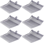 Lasnten 6 Pcs Manure Fork Head Bulk 18 Tines Pitch Fork Replacement Head with Screws and Nuts Durable Stable ABS Plastic for Horse Stall Picking up Manure