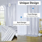 10x10 ft Wrinkle Free Silver Sequin Backdrop Curtain for Parties,Thick Not Fall Glitter Wedding Drapes Backdrop,2 Panels 5x10ft Shimmer Photo Wall Back Drop Cloth for Birthday Photography Background